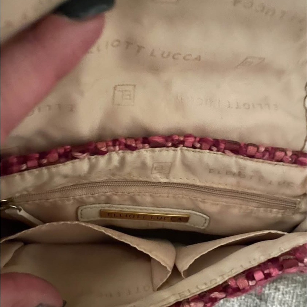 Elliott Lucca Pink and Cream Shoulder Bag - Picture 6 of 7